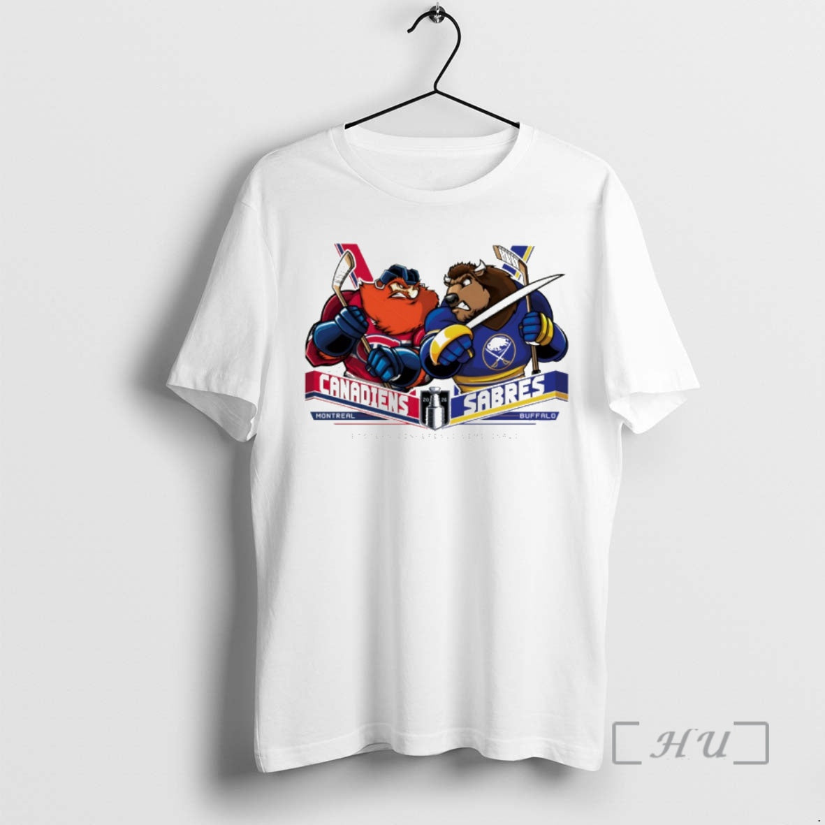 Officials Montreal Canadiens Vs Buffalo Sabres Hockey Mascot Eastern Conference Semifinals Premium T Shirts Sweater