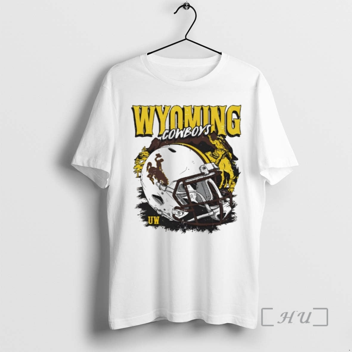 Officials Ncaa Football Wyoming Cowboys Vintage Helmet