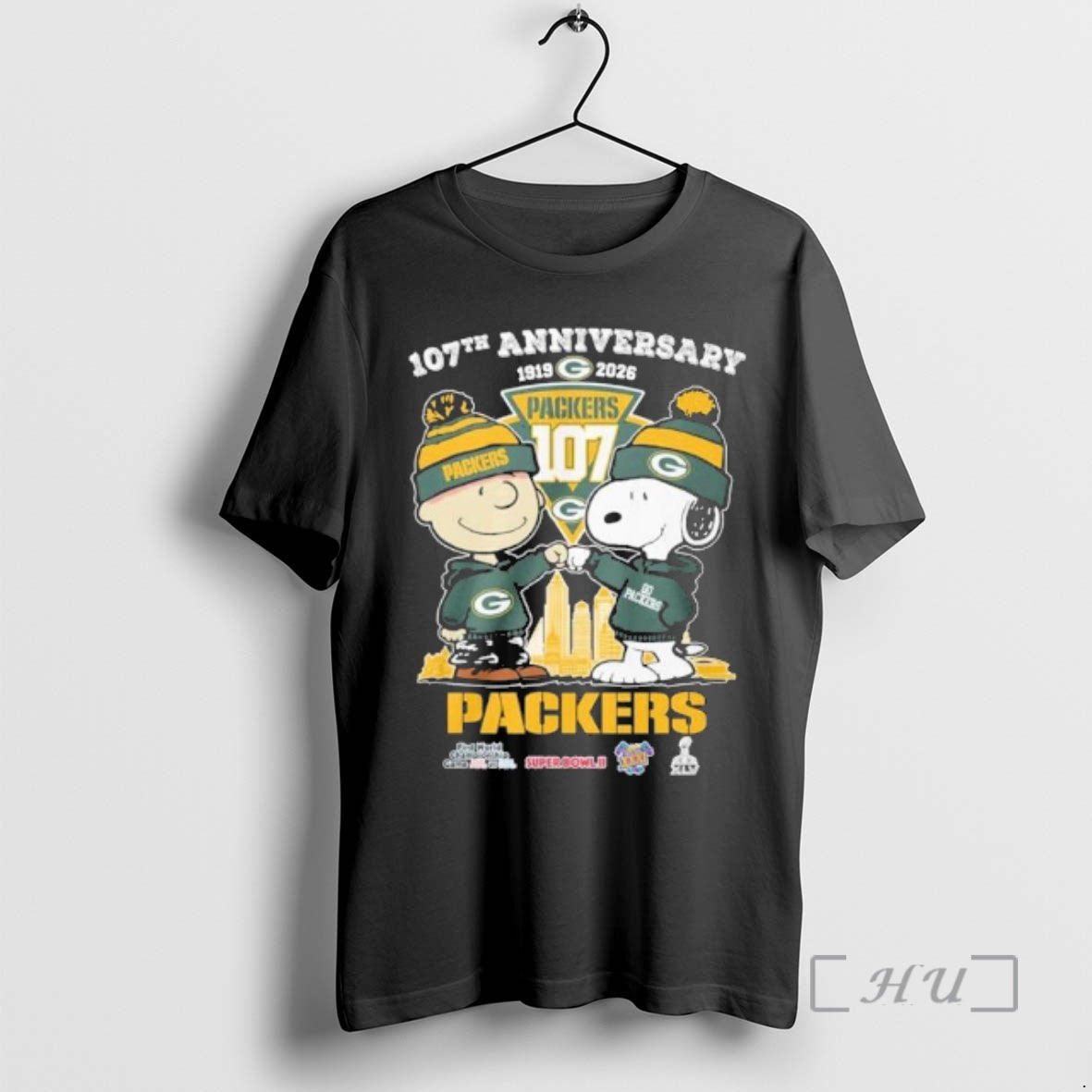 Officials The Peanuts Fist Bump X Green Bay Packers 107th Anniversary Premium T Shirts Sweater