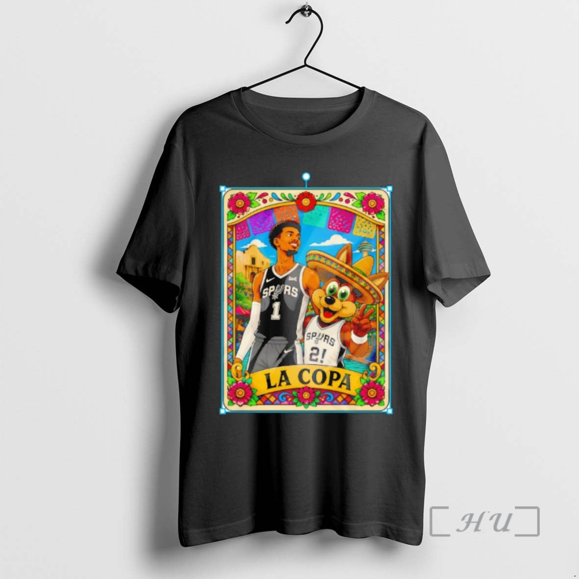 Officials Victor Wembanyama Coyote Mexico La Copa San Antonio Spurs Basketball Card Premium T Shirts