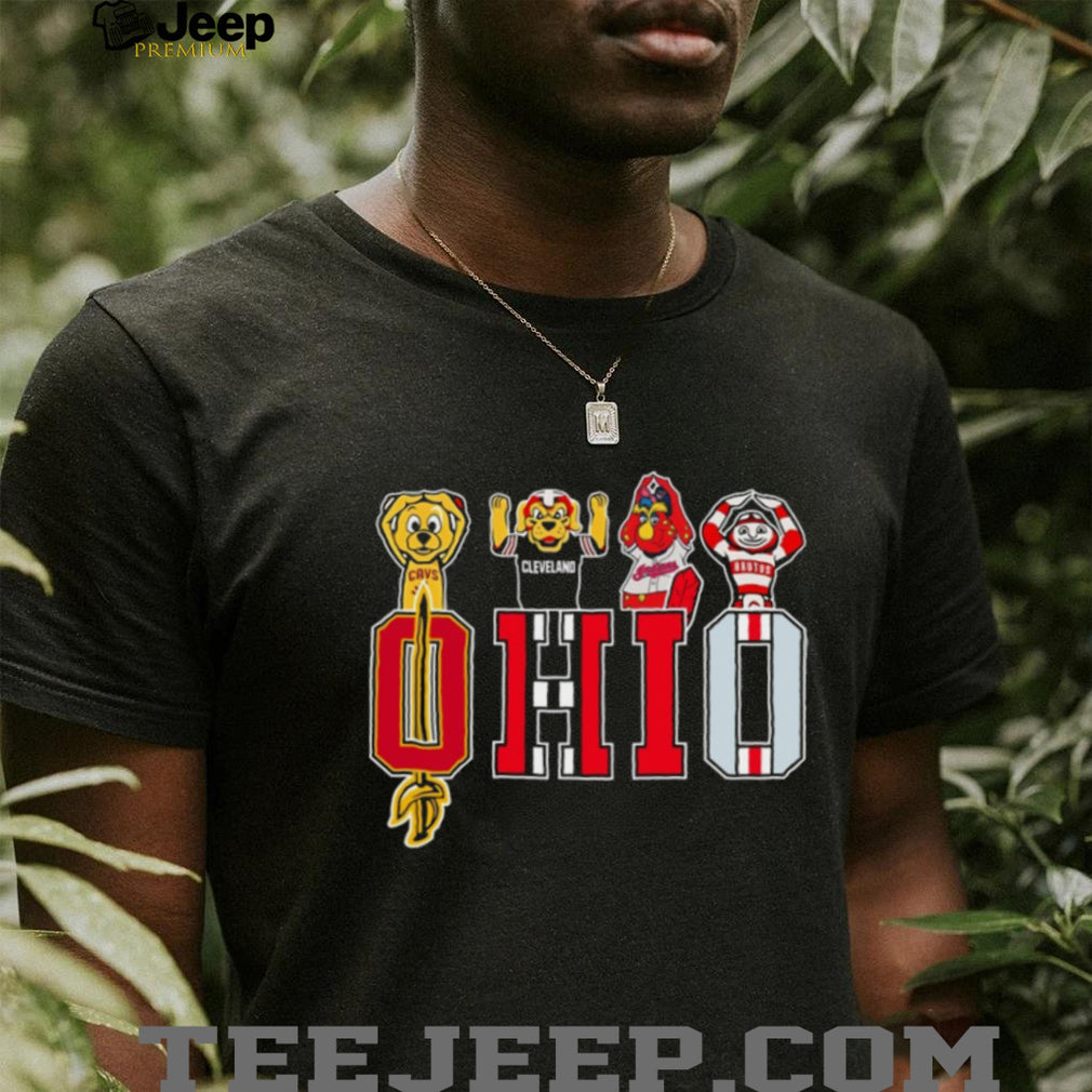 Ohio Sports Legends Mascots State Pride Black Coffee T Shirt