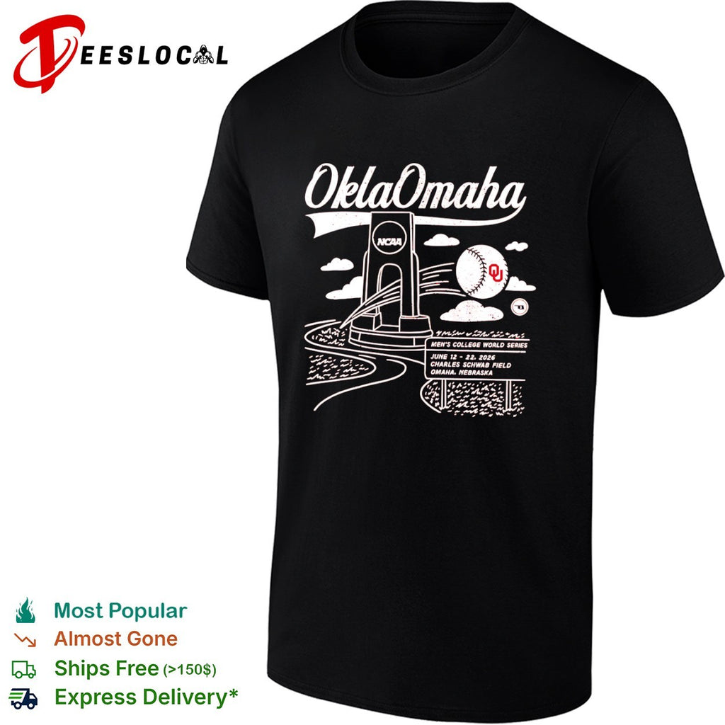 OklaOmaha 2026 Mens College World Series Oklahoma Sooners Baseball shirt