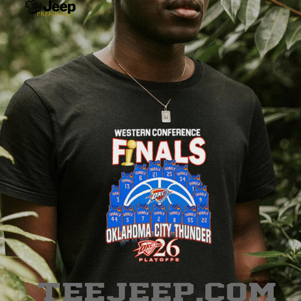 Oklahoma City Thunder Western Conference Finals playoffs jerseys collage shirt