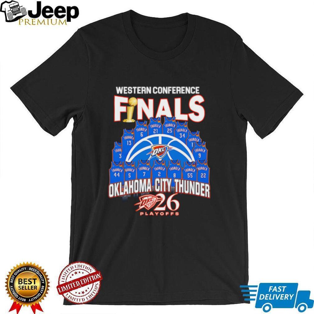 Oklahoma City Thunder Western Conference Finals playoffs jerseys collage shirt