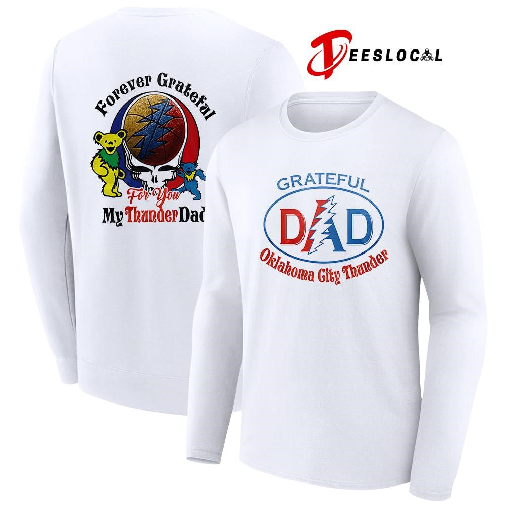 Oklahoma City Thunder x Grateful Dead Father Day forever Grateful logo shirt