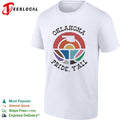 Oklahoma Pride Yall Rainbow State Map Logo Pride Month Retro Basketball shirt