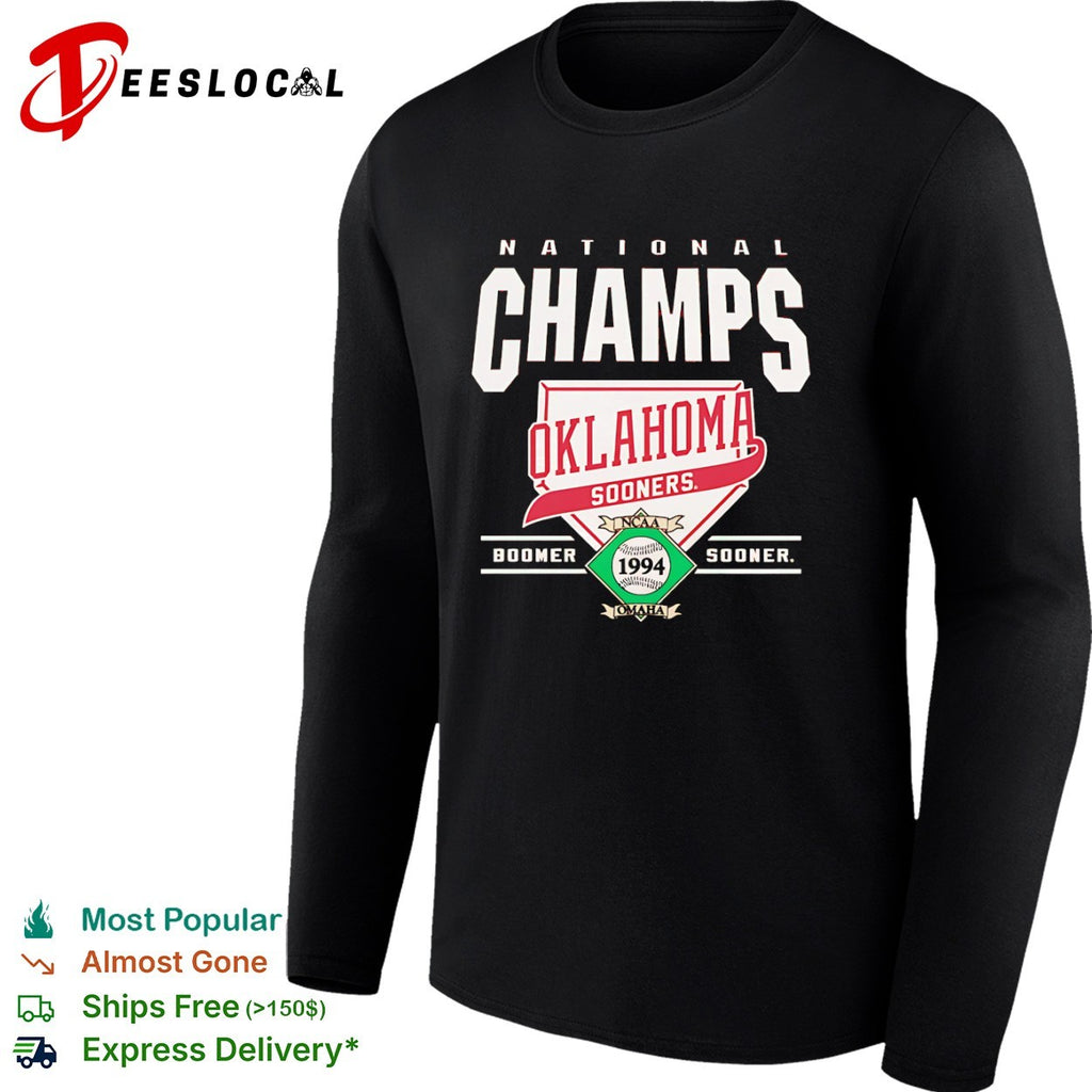 Oklahoma Sooners 1994 National Champs Omaha NCAA Baseball Shirt