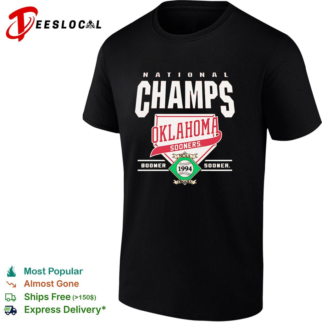 Oklahoma Sooners 1994 National Champs Omaha NCAA Baseball Shirt