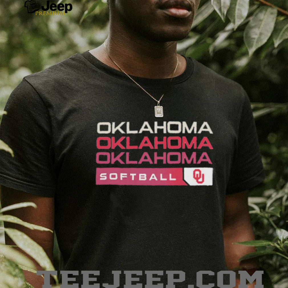Oklahoma Sooners Softball Collegiate Stacked Text T Shirt