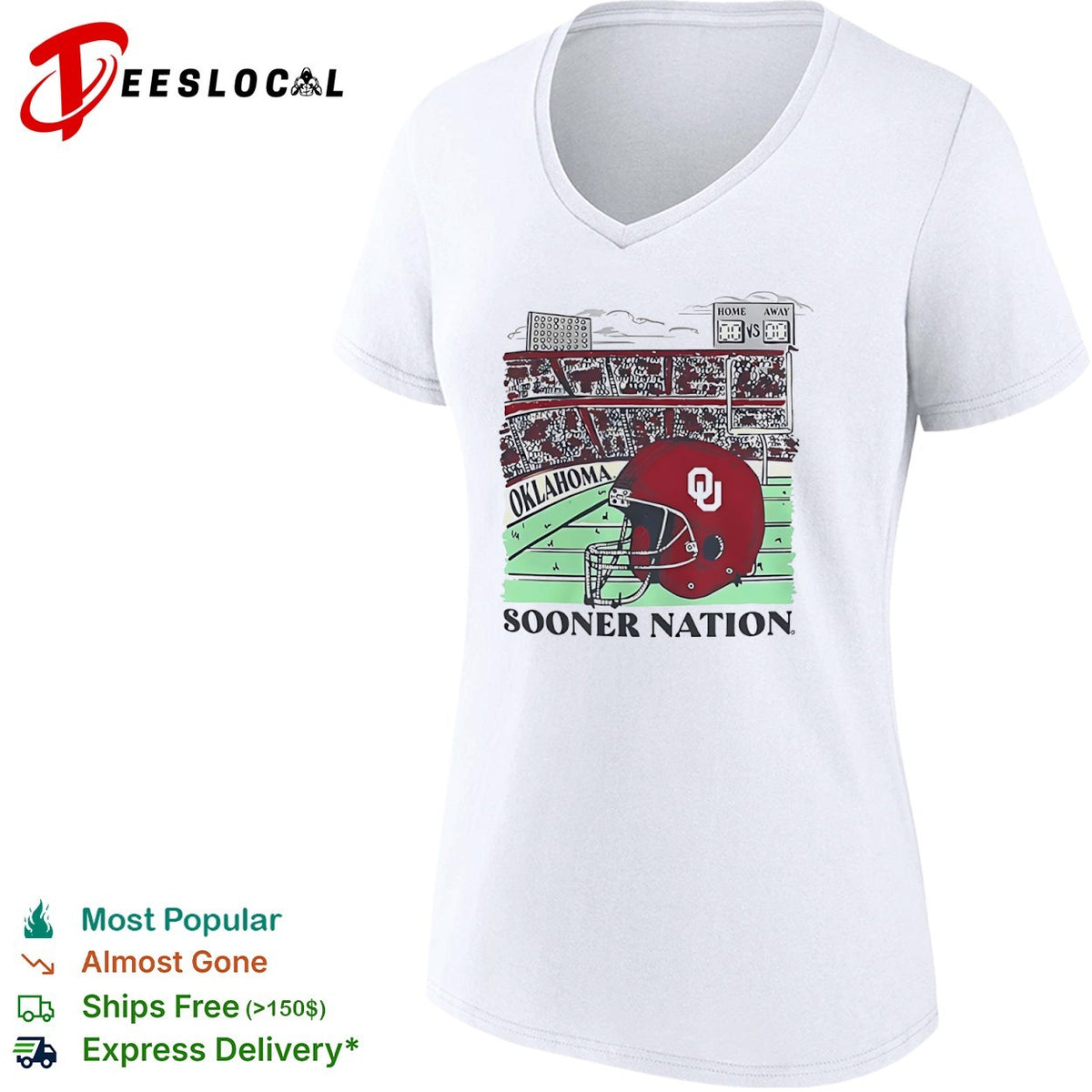 Oklahoma Sooners Sooner Nation football stadium helmet OU shirt