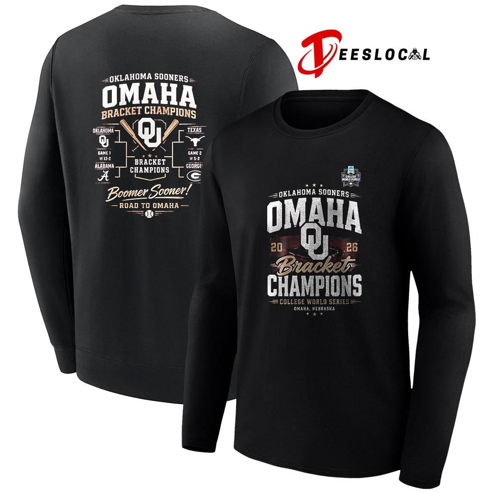 Oklahoma Sooners bracket champions college world series Omaha boomer Sooner graphic shirt