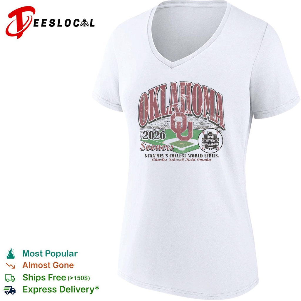 Oklahoma Sooners stadium 2026 NCAA Mens College World Series Charles Schwab Field Omaha shirt
