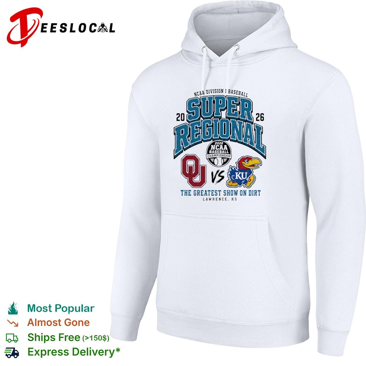 Oklahoma Sooners vs Kansas Jayhawks 2026 NCAA Division I Baseball Super Regional shirt