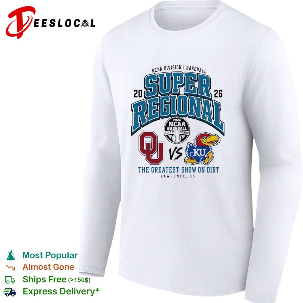 Oklahoma Sooners vs Kansas Jayhawks 2026 NCAA Division I Baseball Super Regional shirt