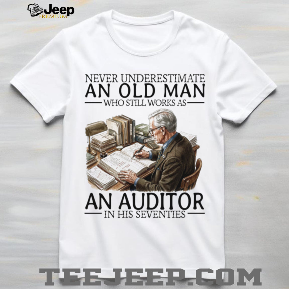 Old Man Auditor Accounting Career Retirement Professional Shirt