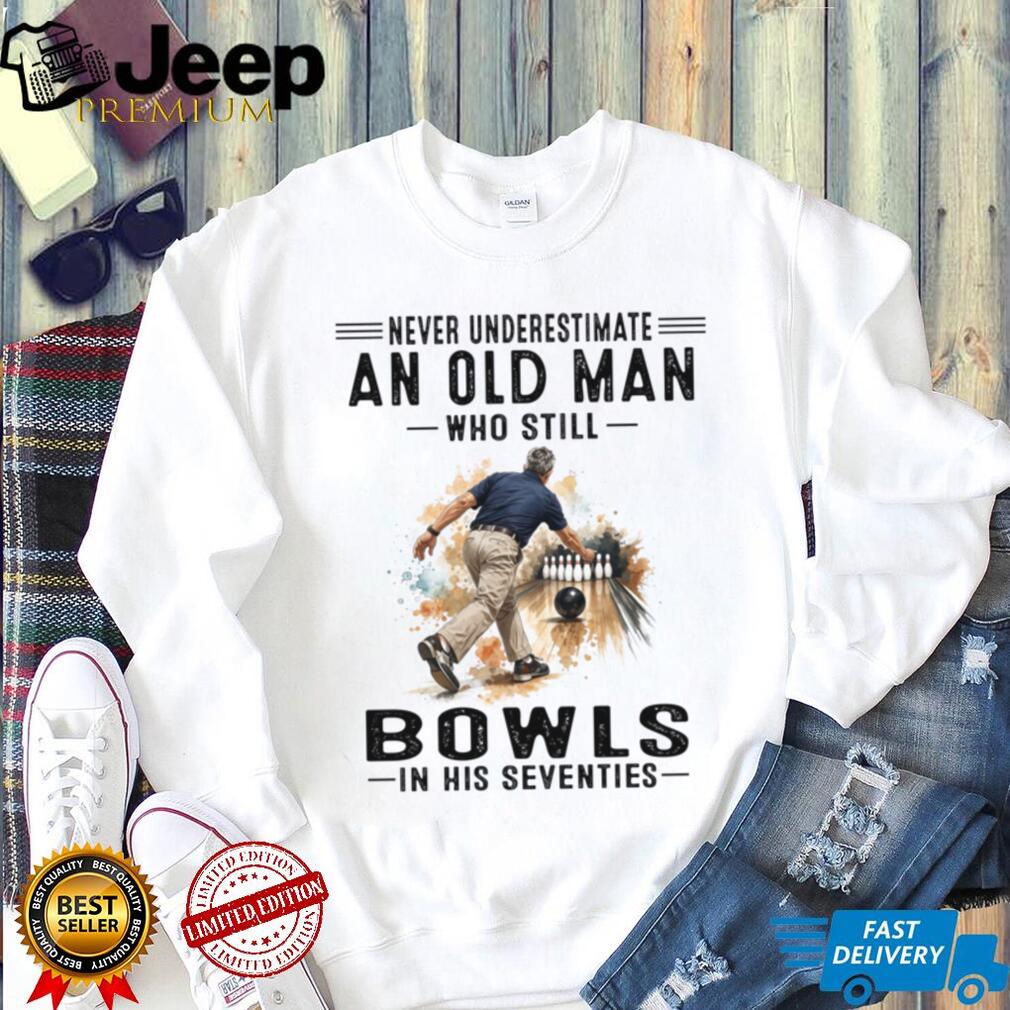 Old Man Bowling Champion 70s Vintage Hobby Shirt