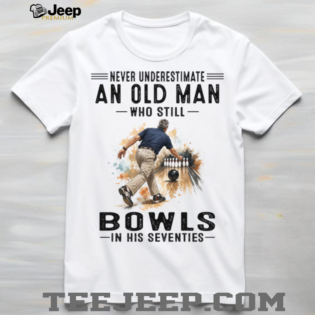 Old Man Bowling Champion 70s Vintage Hobby Shirt