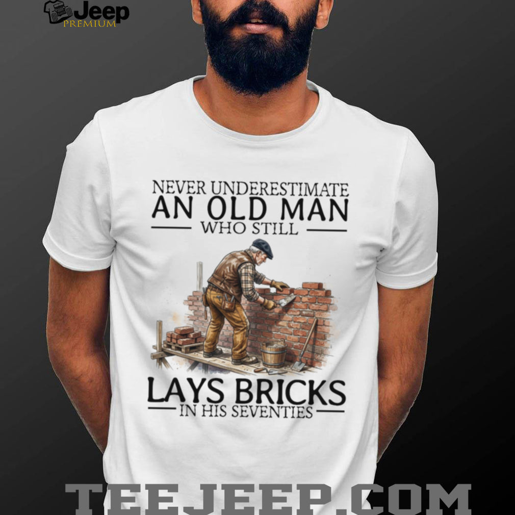 Old Man Bricklayer Construction Worker Retirement Shirt
