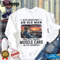 Old Man Drives Muscle Cars In His Seventies Retro Shirt