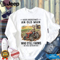 Old Man Farms In His Seventies Tractor Gift Shirt