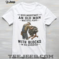 Old Man Mechanic Engine Enthusiast Never Underestimate Graphic Shirt