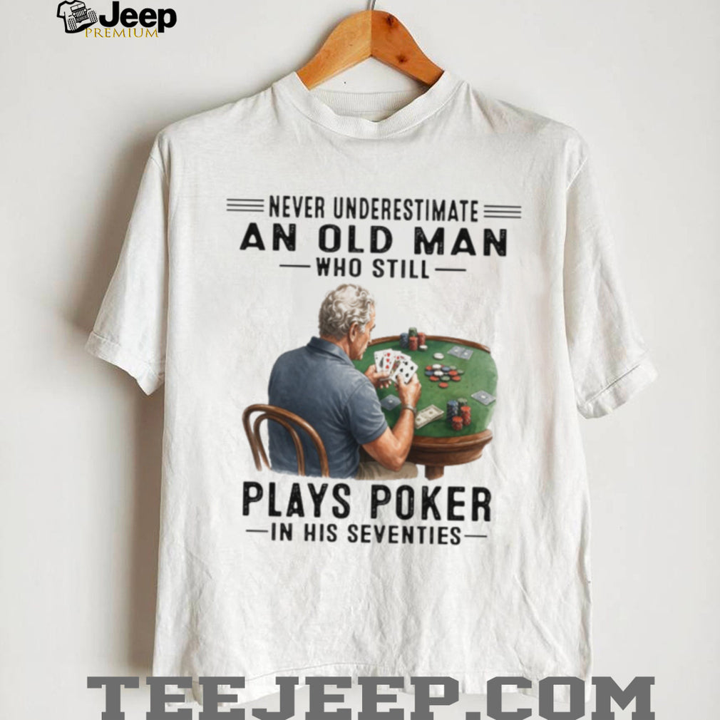 Old Man Poker Player 70s Card Game T Shirt