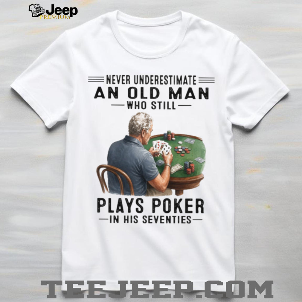 Old Man Poker Player 70s Card Game T Shirt