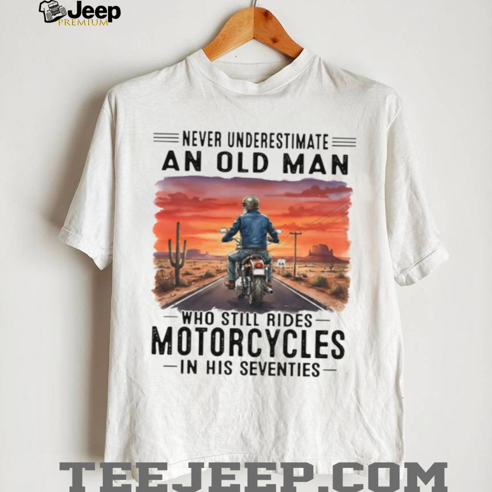 Old Man Rides Motorcycles In His Seventies Biker Shirt