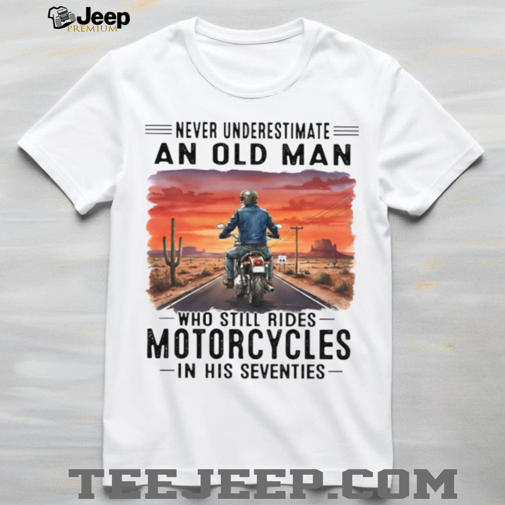 Old Man Rides Motorcycles In His Seventies Biker Shirt