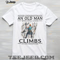 Old Man Rock Climber Rock Climbing Hobby Funny Graphic Shirt