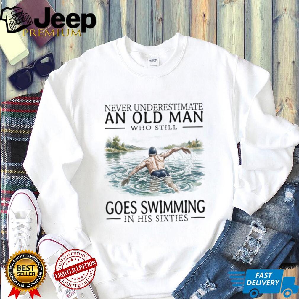 Old Man Swimming Funny Retirement Birthday Shirt