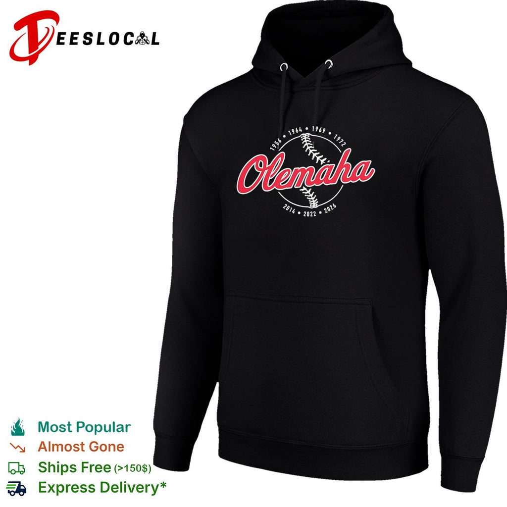 Olemaha 1956 1964 1969 1972 2014 2022 2026 College Baseball World Series shirt