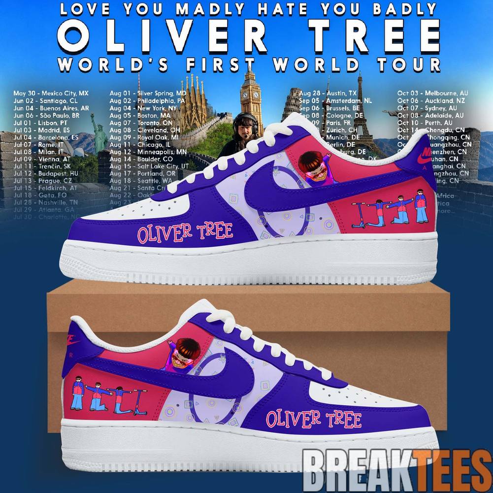Oliver Tree Love You Madly Hate You Badly World Tour 2026 Air Force 1 Shoes