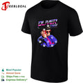 Oliver Tree RIP futuristic neon portrait with sunglasses shirt