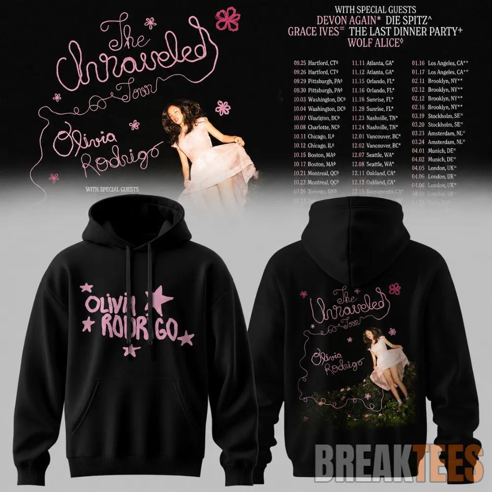 Olivia Rodrigo The Unraveled Tour 2026 T-Shirt Hoodie