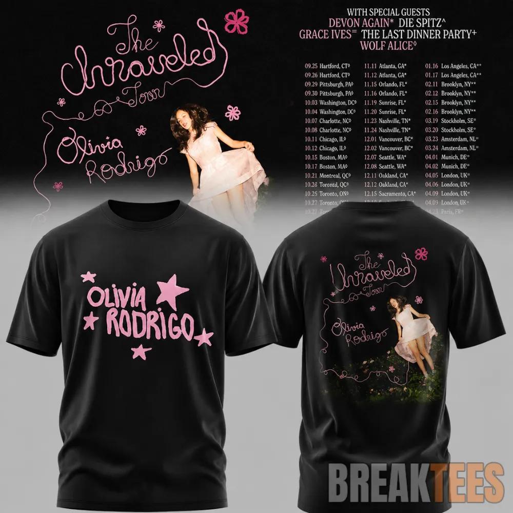 Olivia Rodrigo The Unraveled Tour 2026 T-Shirt Hoodie
