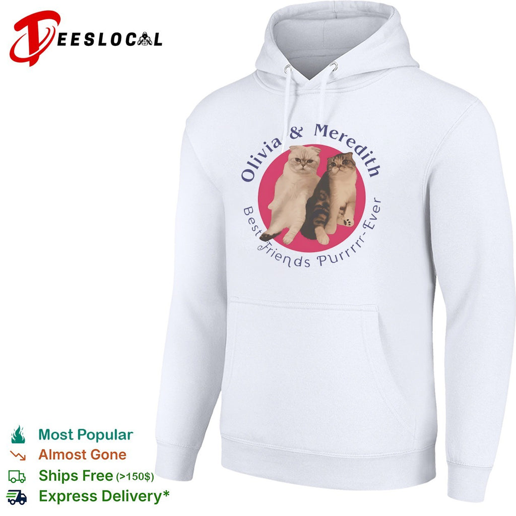 Olivia and Meredith Best Friends Purrrrr Ever Scottish Fold Cat shirt