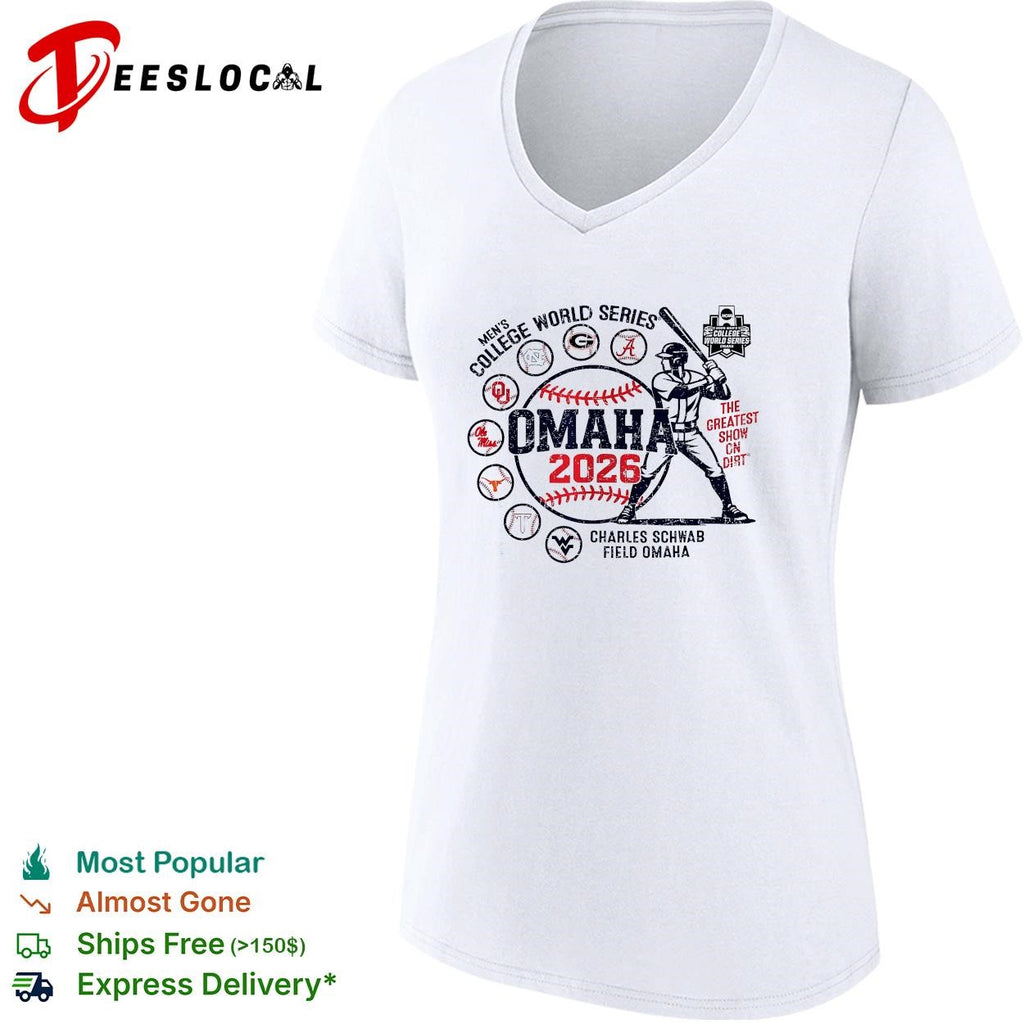 Omaha 2026 men’s college World Series Charles Schwab Field poster shirt