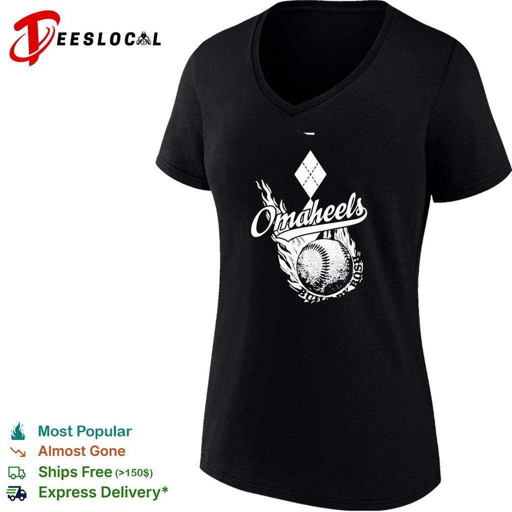 Omaheels North Carolina baseball flame graphic College World Series shirt