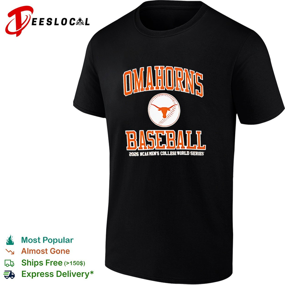 Omahorns Baseball 2026 NCAA Mens College World Series Texas Longhorns shirt