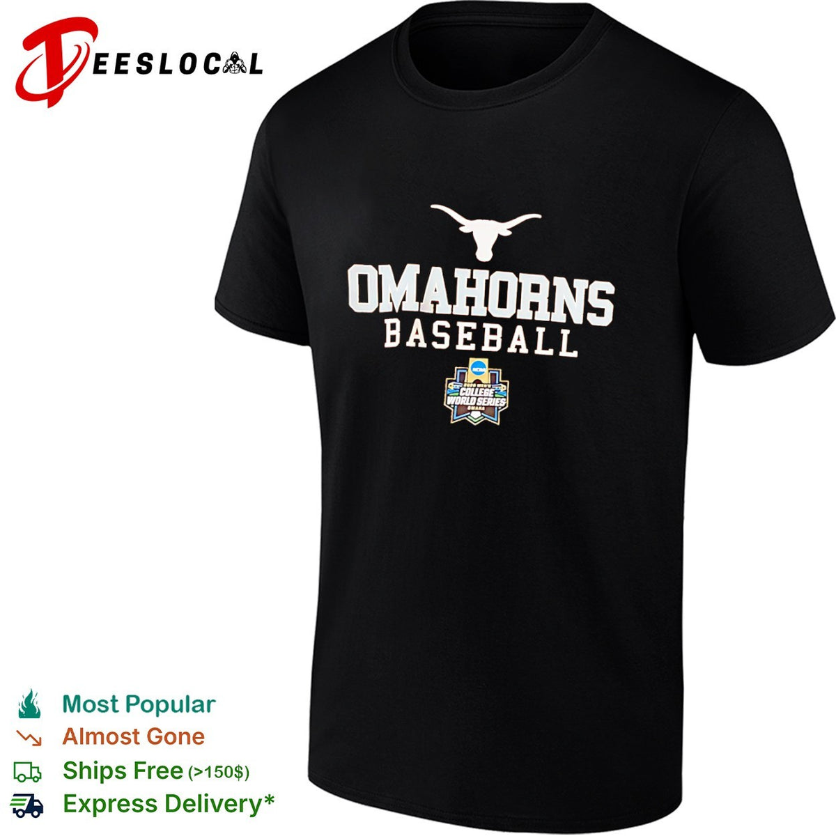 Omahorns Baseball Texas Longhorns 2020 NCAA College World Series Omaha event shirt