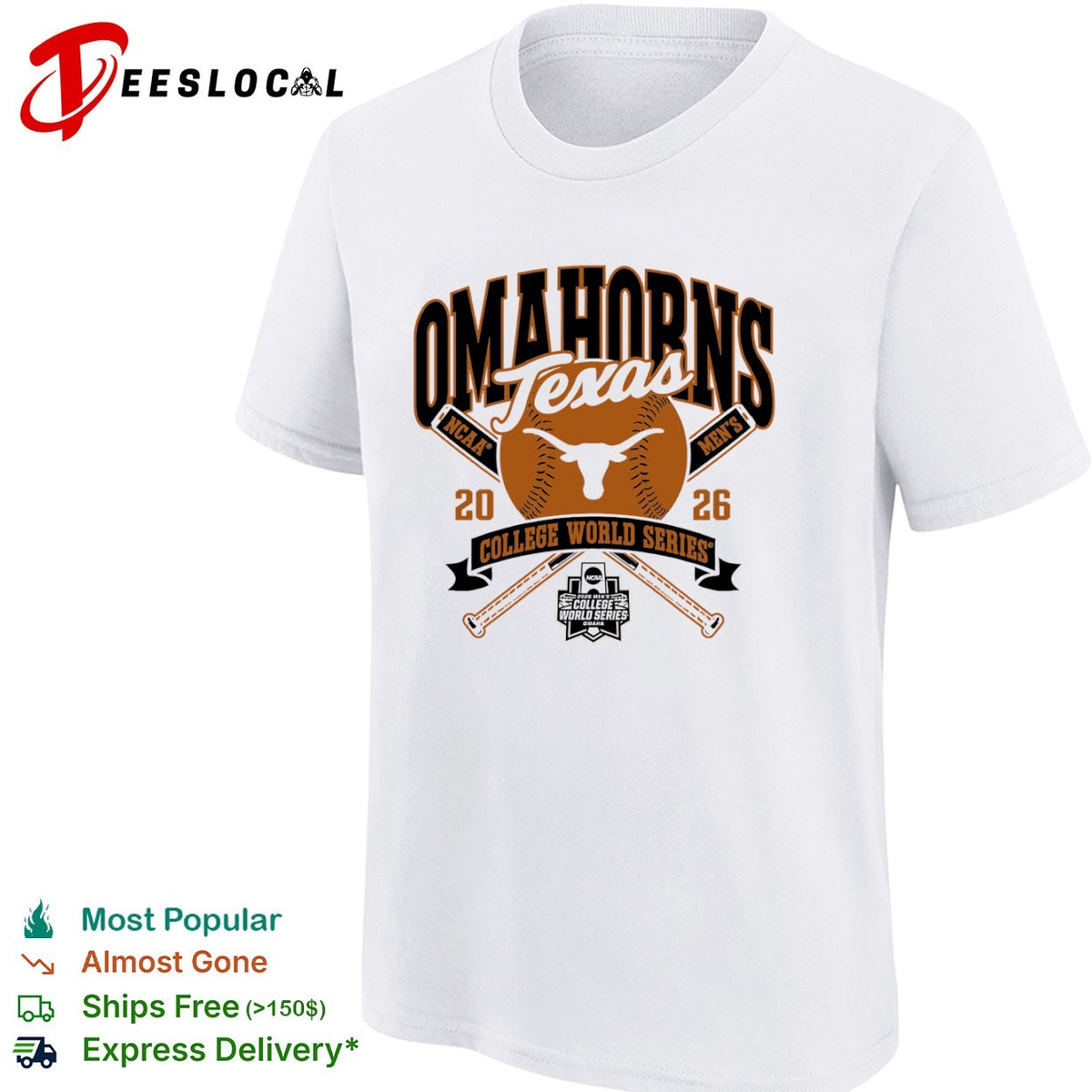 Omahorns Texas Longhorns 2026 NCAA College World Series shirt