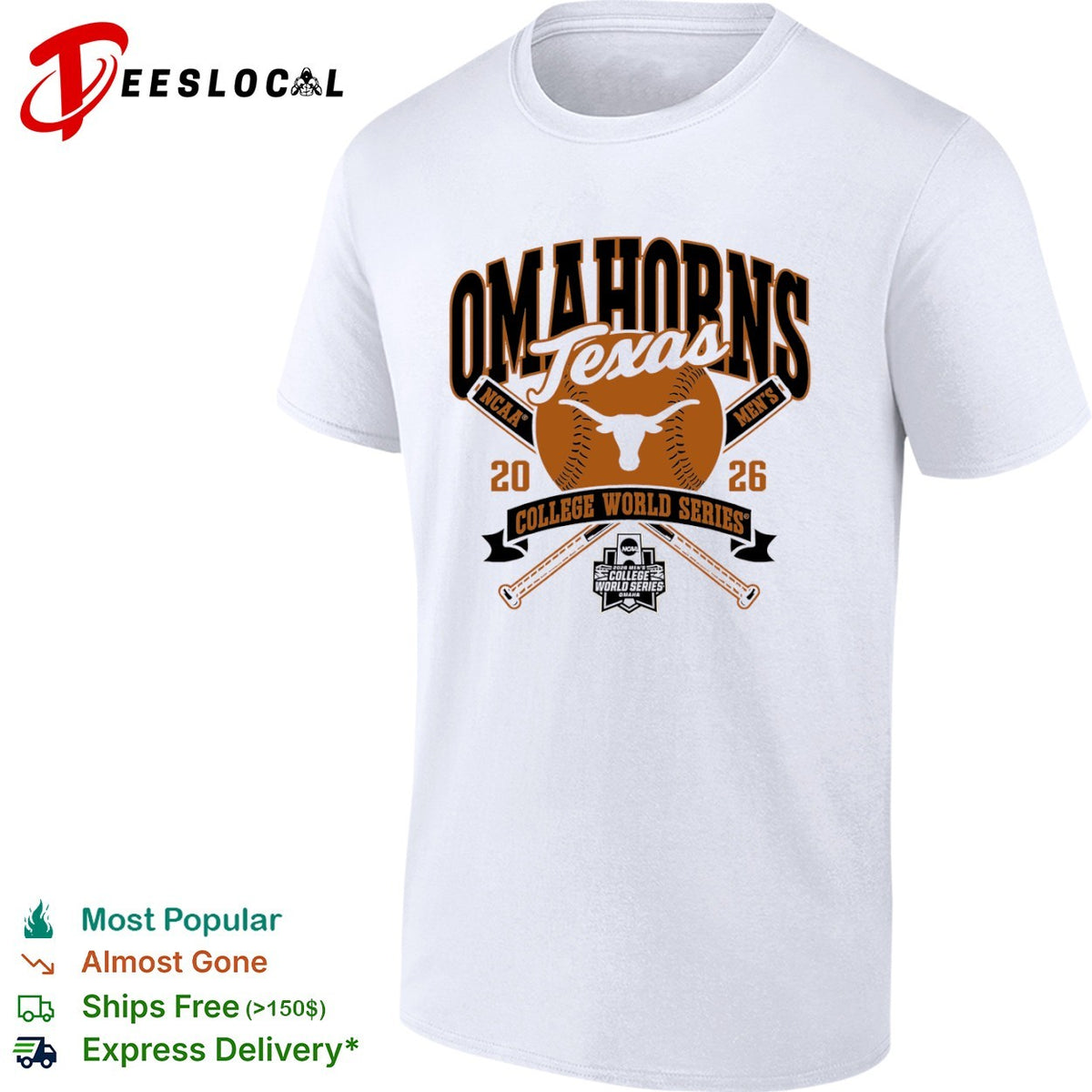 Omahorns Texas Longhorns 2026 NCAA College World Series shirt