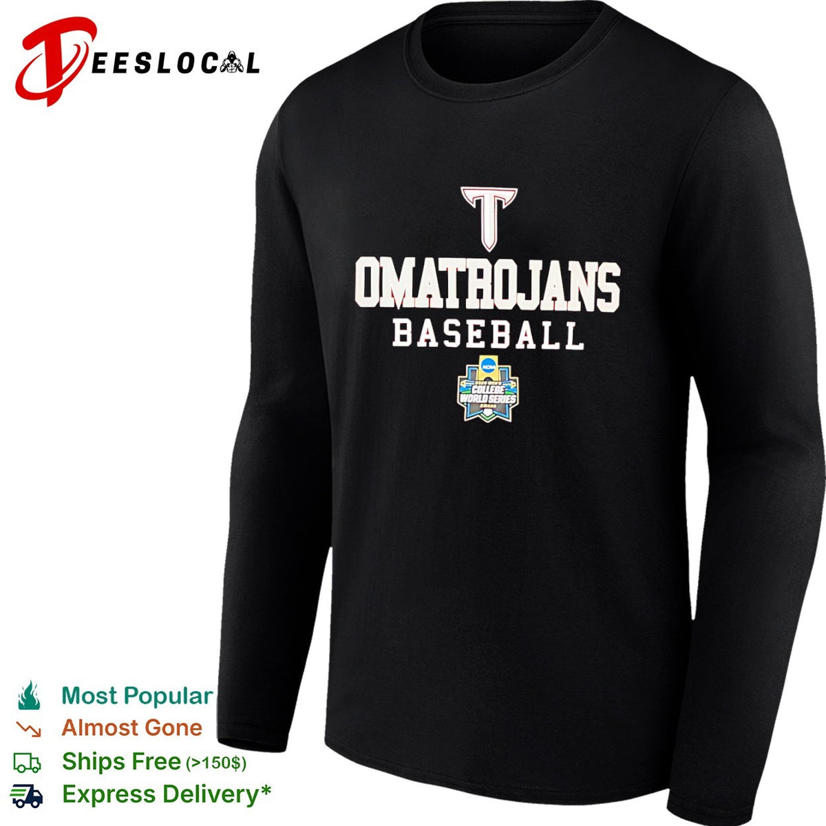 Omatrojans Troy Trojans Baseball 2024 Men’s College World Series Omaha shirt