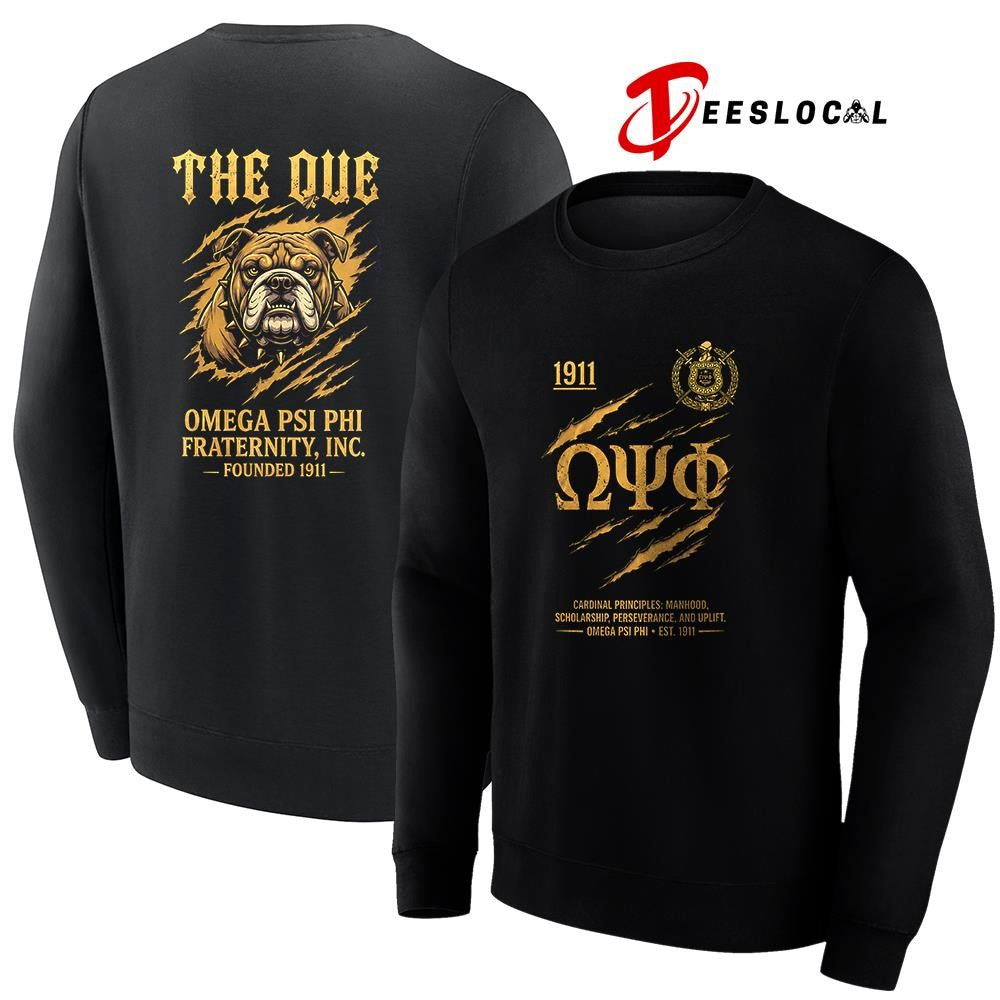 Omega Psi Phi cardinal principles the que shirt