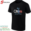 On Air Real Baron Podcast neon sign design logo for branding promotional podcast shirt