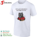 On my way to participate in questionable activities cat driving car shirt
