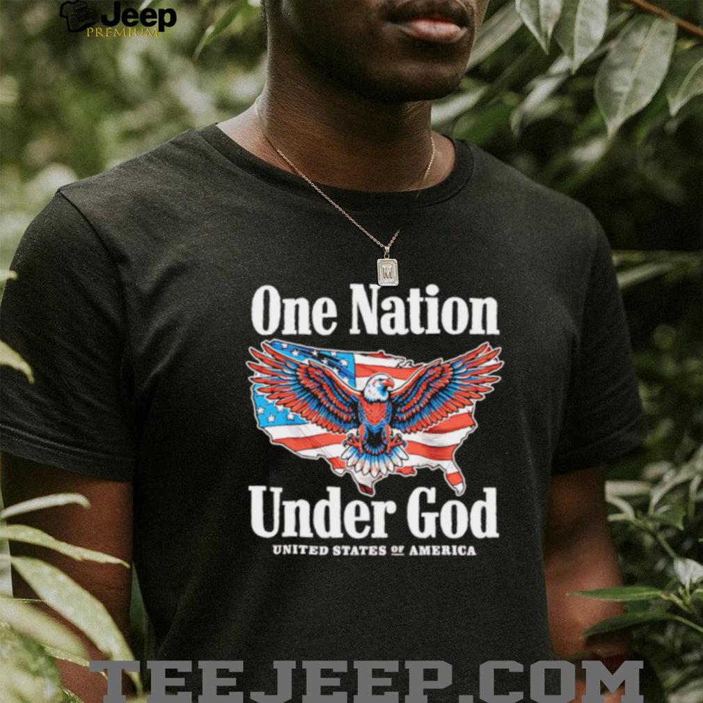 One Nation Under God Patriotic American Eagle T Shirt