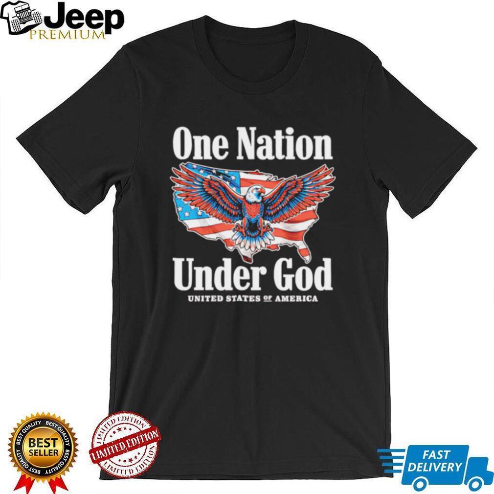 One Nation Under God Patriotic American Eagle T Shirt