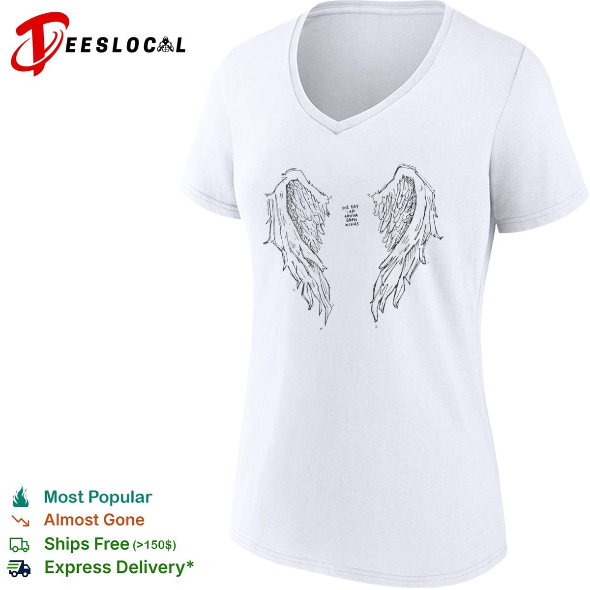 One day I am gonna grow wings sketch wings shirt